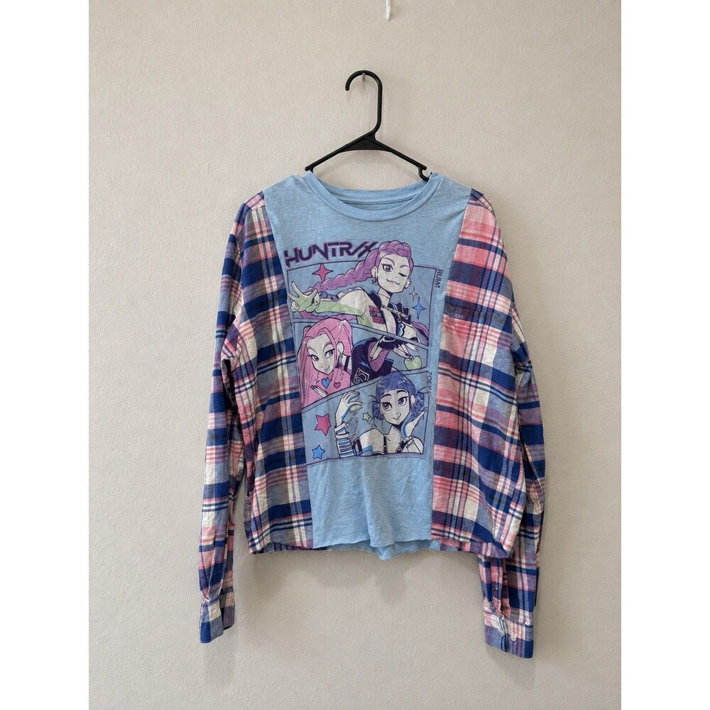 Rework Upcycle Grunge Oversize Demon Hunters Huntrix Top S/M